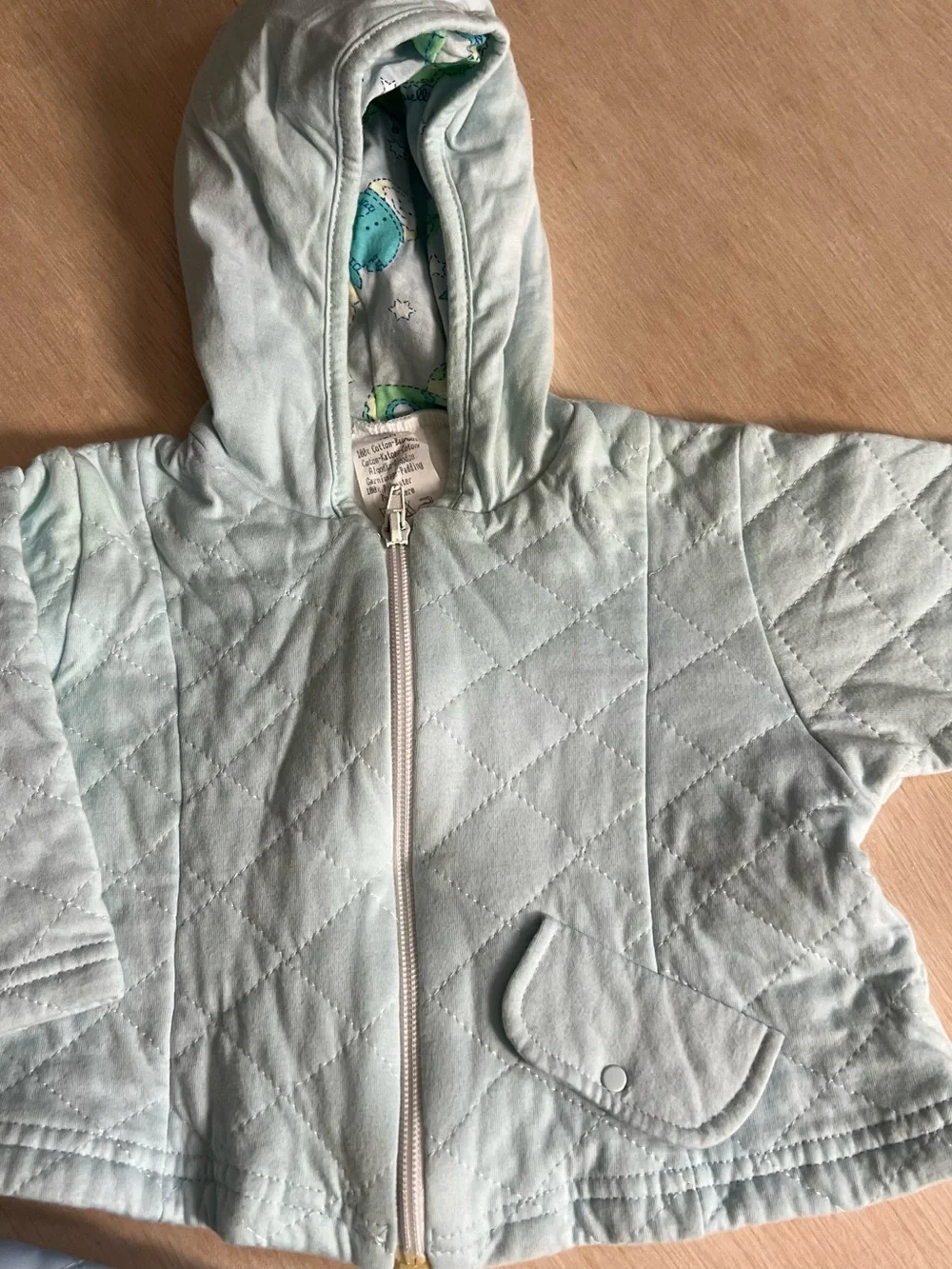 Baby Bundle: Light Blue Quilted Jacket, Vest Dress, Suspender Pants, Top Set